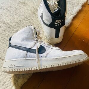 Nike Air White and Black High-Top Sneakers